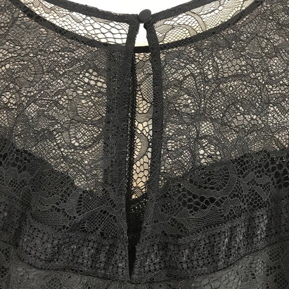 Torrid Peplum Lace Ruffle Sleeve Top Black Boho Romantic Gothic Plus Size 6X - Picture 7 of 12